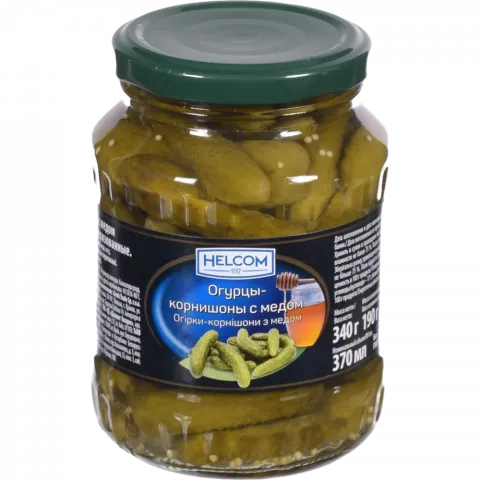 Конс Корнішони HELCOM 300 мл марин. з медом (Індія)