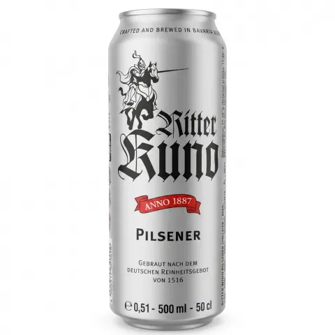 Пиво Ritter Kuno Pilsener 0,5л з/б 4,9 И255 (Німеччина)
