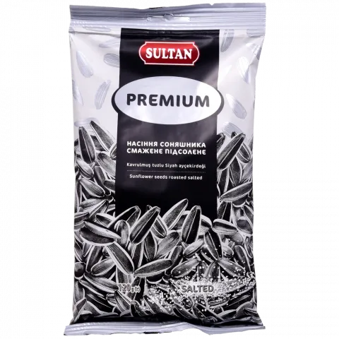 Насіння соняш. Sultan 120 г пак. підсолене смугасте