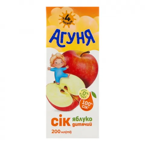 Сік Агуня 200 мл т/пак. яблучний освітл.