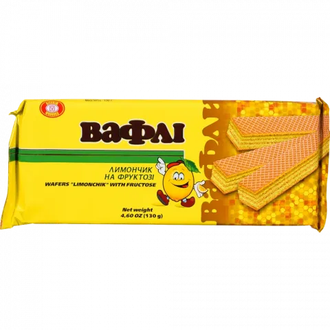 Вафлі ХБФ Лимончик 130 г на фруктозі