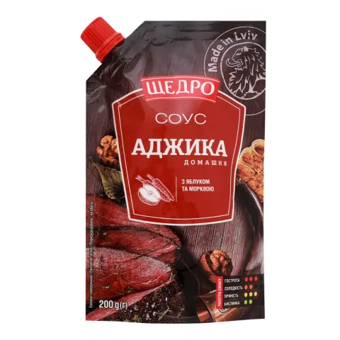 Соус Щедро 200 г д/пак. Аджика домашня