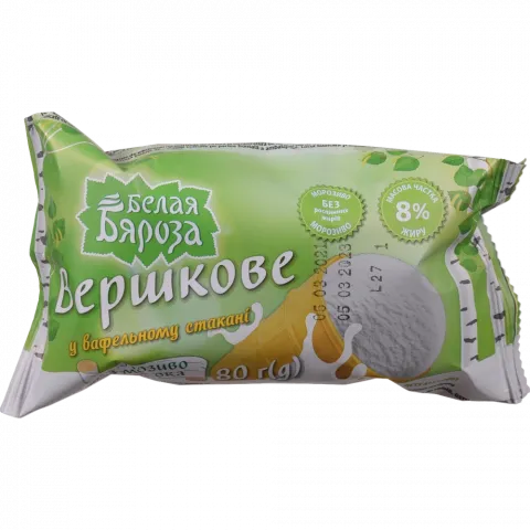 Морозиво Біла Береза 80 г стак. Вершкове