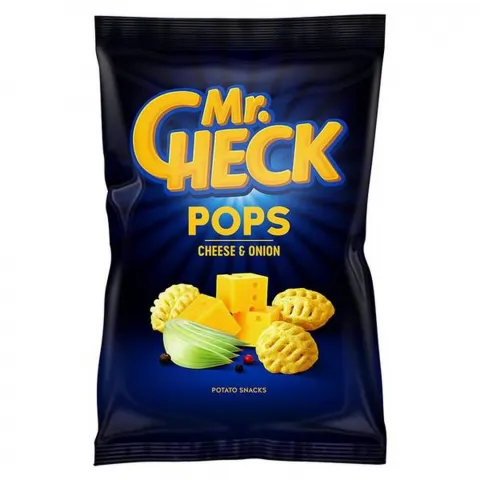 Чипси карт. Mr.Check 90г Сир та Цибуля И178 (Литва)