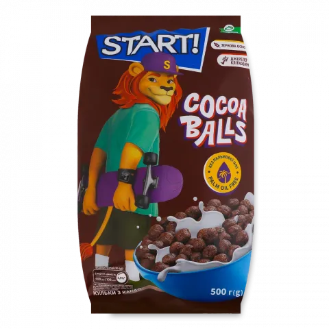 Сухий сніданок Старт Кульки 500 г з какао
