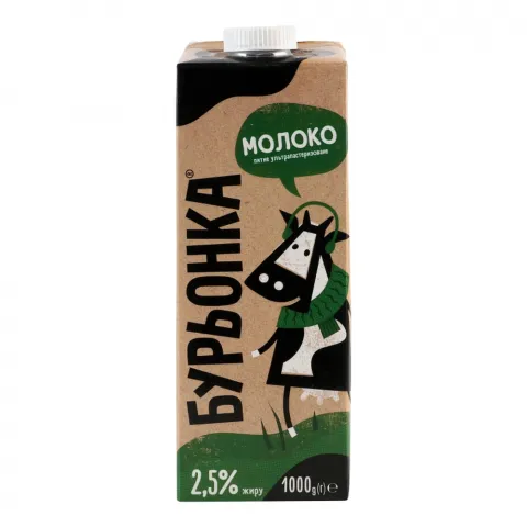 Молоко Бурьонка 1 л 2,5 т/п