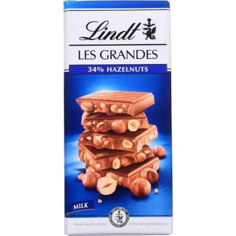 Шок Ліндт Ле Гранд 150 г молоч. з цілим лісов. горіхом (Швейцарія)