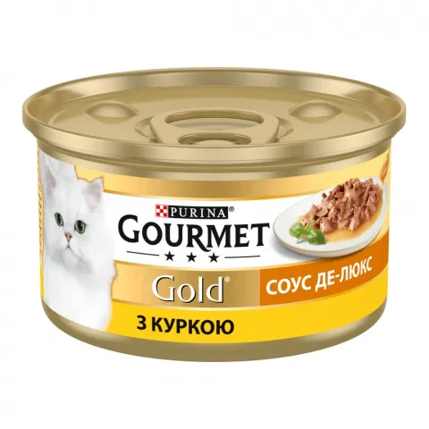 Корм д/котів Гурме Голд 85 г з/б Соус де Люкс з куркою