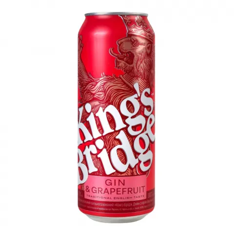 Коктейль сл./алк. Кингз Бридж Джин 0,5 л з/б Грейпфрут