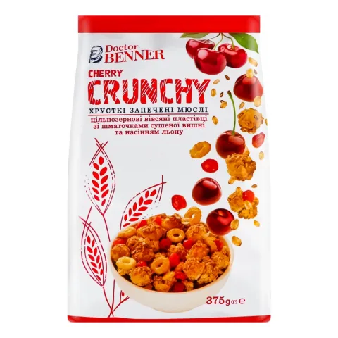 Кранчі Dr.Benner 375 г Вишневі