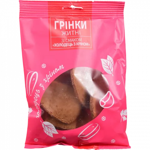 Грінки Субота 80 г житні зі смаком холодцю з хріном