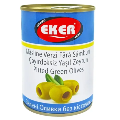 Оливки Eker Olives 300мл зелені без кіст. з/б И906 (Тур)
