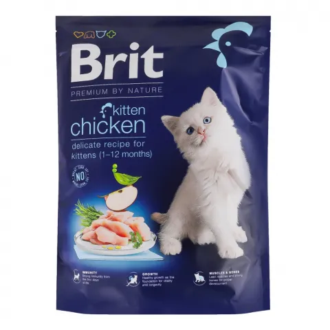 Корм д/кошенят Brit Premium by Nature 300 г з куркою