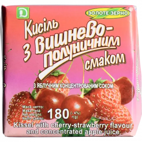 Кисіль Золоте зерно 180 г вишнево-полуничний