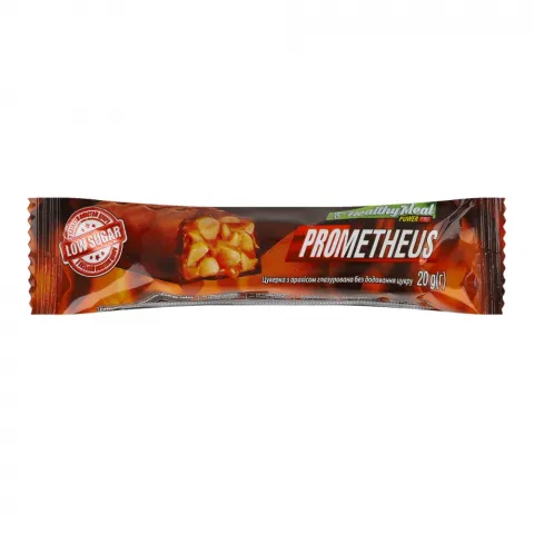 Цукерки Healthy Meal Prometheus 20 г з арахісом глазур. б/цукру