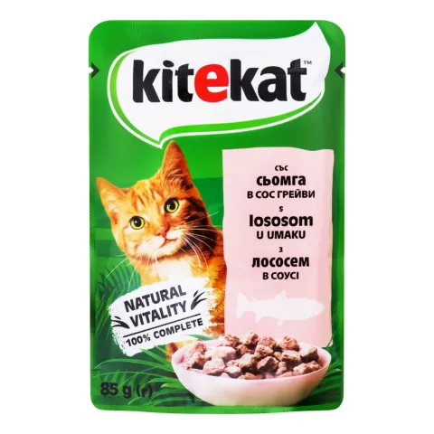 Корм д/котів Кітікет пауч 85/100 г пак. Лосось в соусі