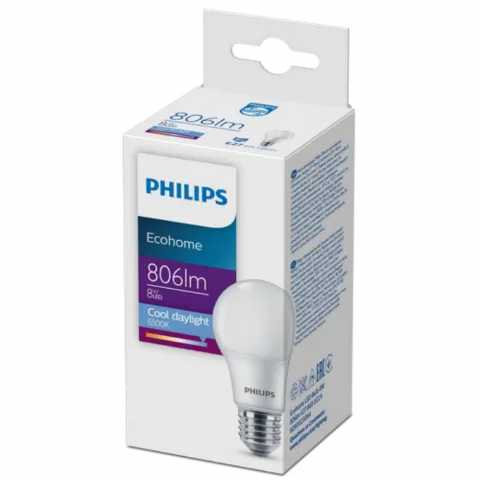 Лампа LED Philips Ecohome Bulb 8W E27 Холодне світло