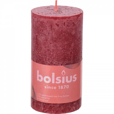 Свіча Bolsius 130/68 рустік Червоний оксамит, арт. 103668790347