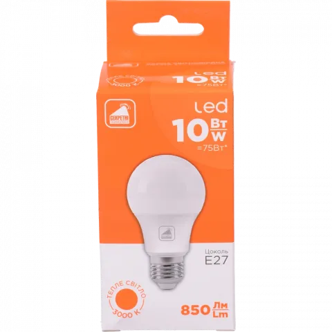 Лампа LED Секретні технології звичайна жовта 10 Вт E27 NEW