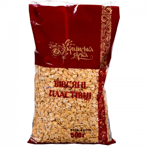 Пластівці Українська Зірка 500 г пак. вівсяні