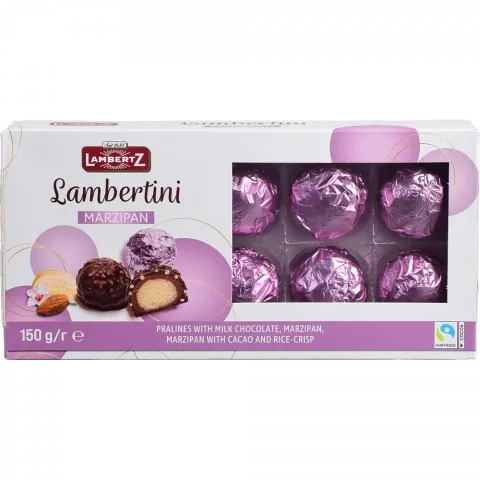 Цукерки Lambertz 150 г Ламбертіні марципан в молоч. шок (Німеччина)