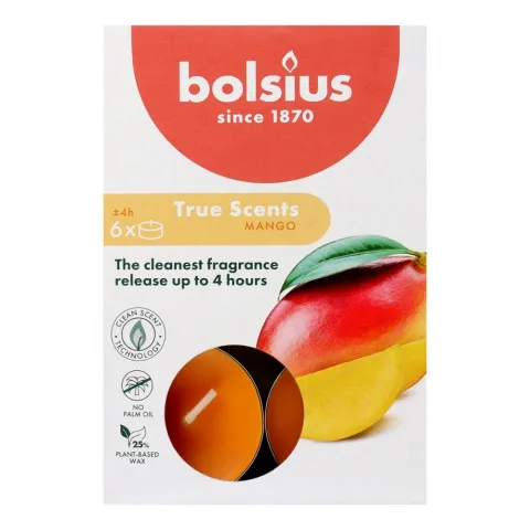 Свічки-таблетки Bolsius 4 год. 6 шт. True Scents, манго арт. 101926941510
