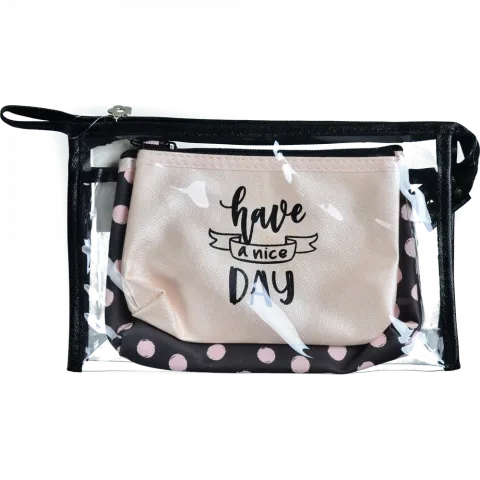 Косметичка прозора, 3шт. в наборі 25,5176см арт. 11240-7 И885