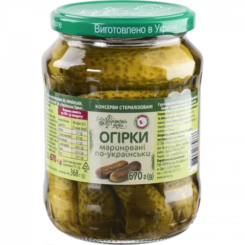Конс Огірки Українська зірка 670 г марин. по-українськи твіст