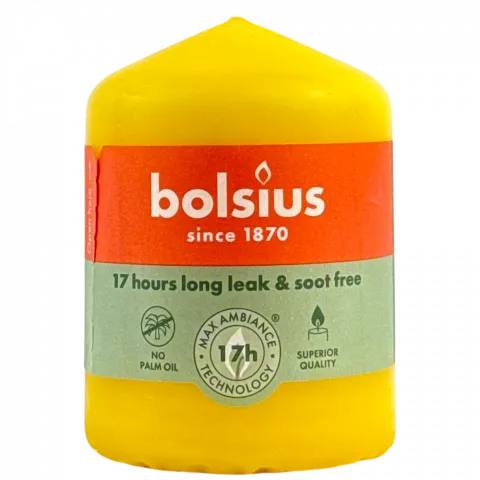 Свіча Bolsius 80/58 жовта 17 год. арт. 103614066909