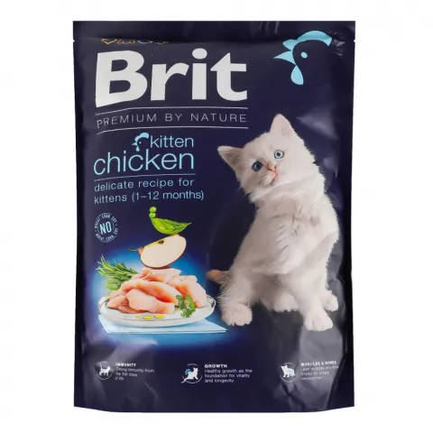 Корм д/кошенят Brit Premium by Nature 1,5 кг з куркою