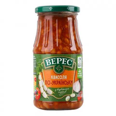 Конс Квасоля Верес 465/500 г скл. по-українськи