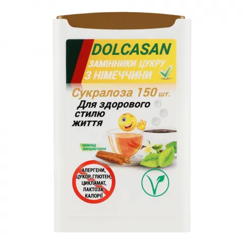 Замінник цукру Dolcasan 150 г таб. на основі Сукралози