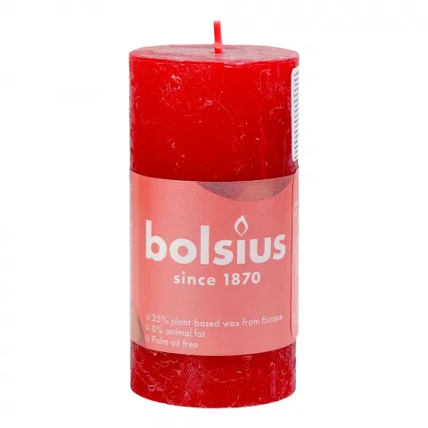 Свіча Bolsius 100/50 рустік Ніжний червоний, 30 год., арт. 103668770341