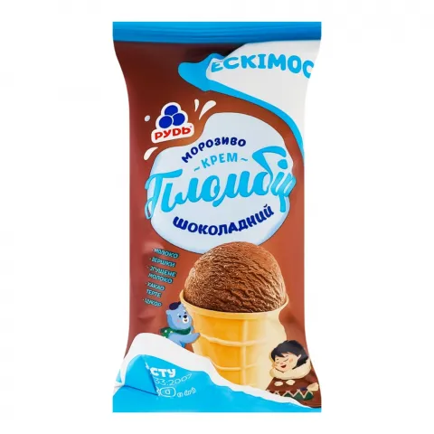 Морозиво Рудь Ескімос 80 г стак. ваф. Крем-пломбір шокол.