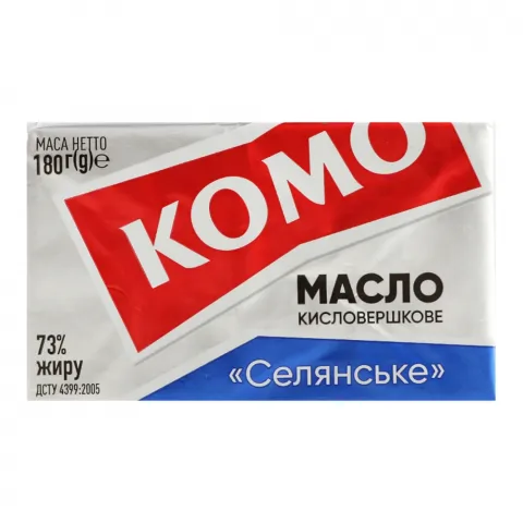 Масло Комо 73 180 г кисловершкове Селянське