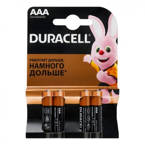 Бат Duracell LR03 AAA 4 шт.