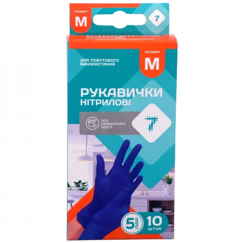 Рукавички нітрилові 7 10 шт. р. M