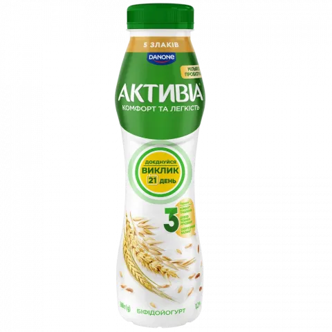 Біфідойогурт Активіа 1,2 260 г 5 злаків