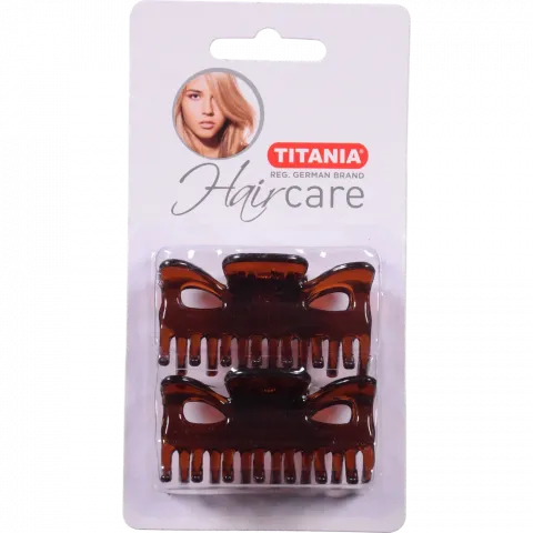 Зажим д/волосся Titania 2 шт. 6 см коричневий 8020/8