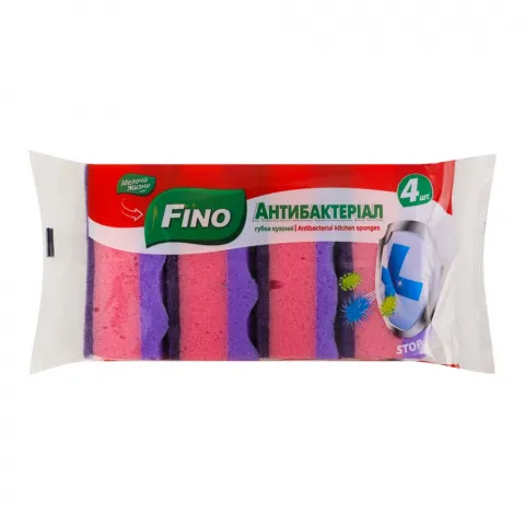 Губки кух. МЖ/FINO 4 шт. Спецефект Антибактеріал 0365/7302