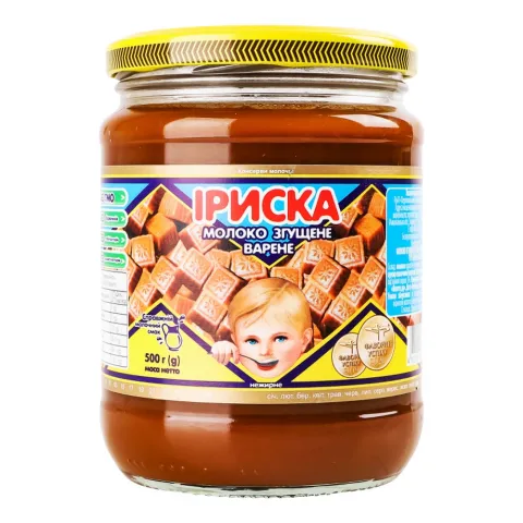 Молоко згущ. ПМКК 470/500 г скл. Іриска твіст