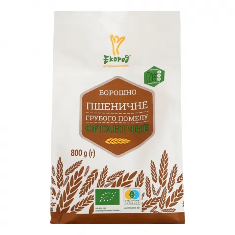 Борошно Екород органічне 1/0,8 кг Пшеничне грубого помелу