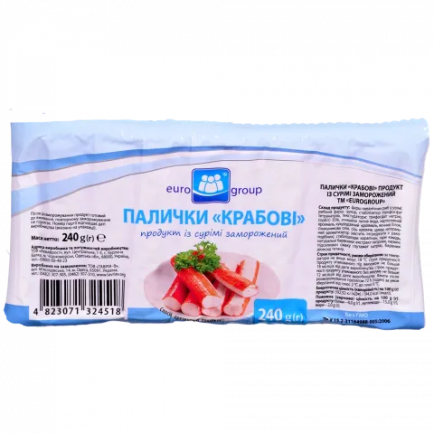 Краб пал Єврогруп 240 г