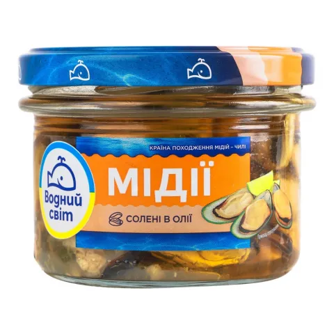Мідії Водний Світ 170 г в олії