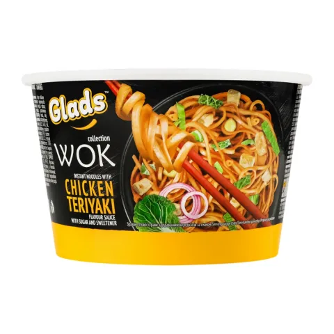 Локшина Glads 95 г стак. WOK Курка Теріякі