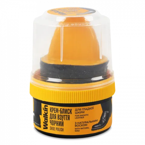 Крем-блиск Walkin 50 г з аплікатором д/гладкої шкіри Чорний