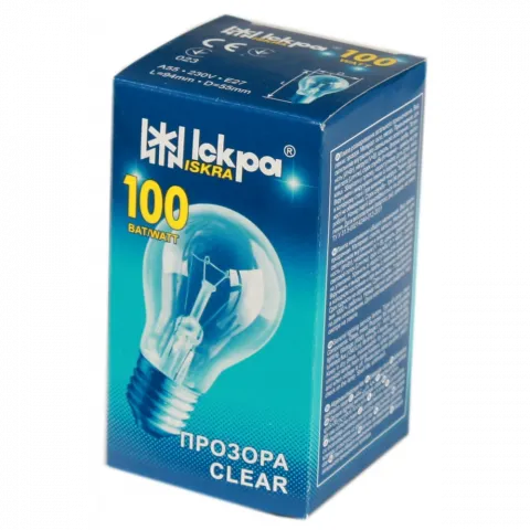 Лампа розж. Іскра А50 проз. 100 Вт Е27