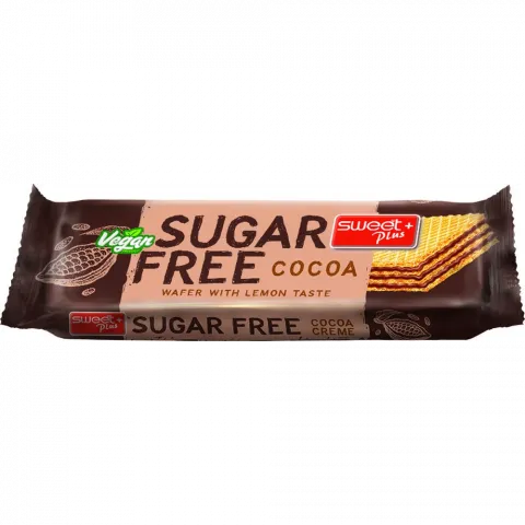 Вафлі Sugar Free 24г б/цукру з какао-кремом(Болгарія)И930