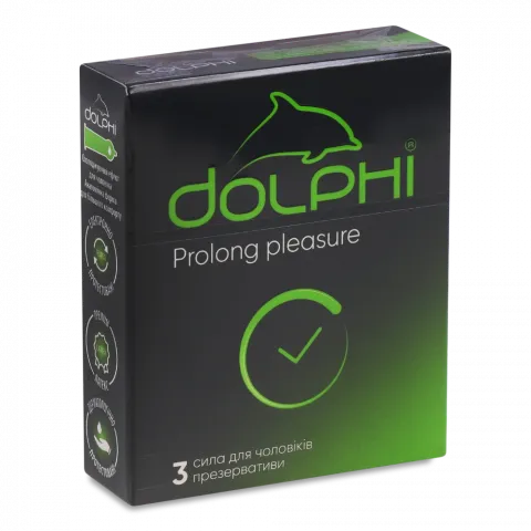 Презервативи Dolphi 3 шт. Prolong pleasure