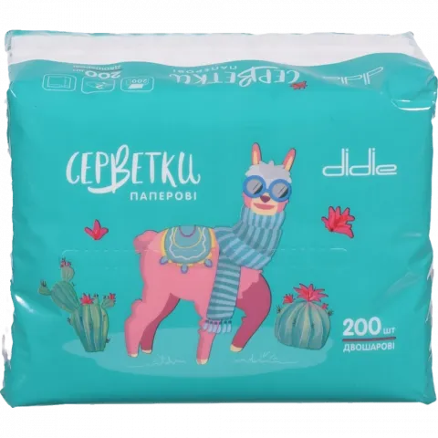 Серветки в кор. Didie 200 шт. Лама 2-х шар.